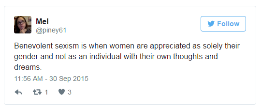 Benevolent Sexism Tweet