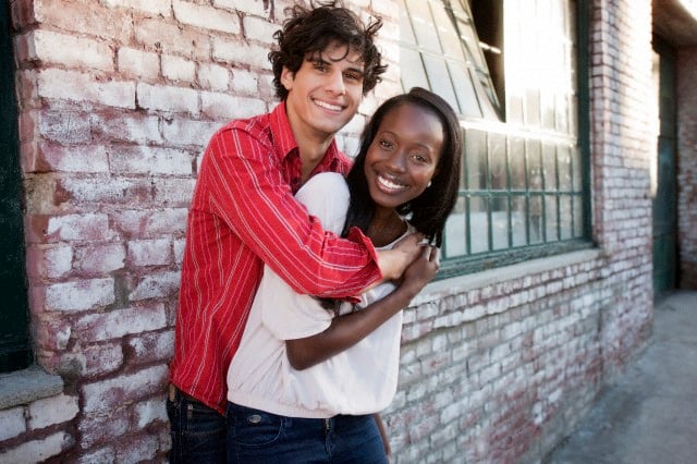 black woman and man in love