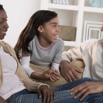 Parents talking to their middle schooler