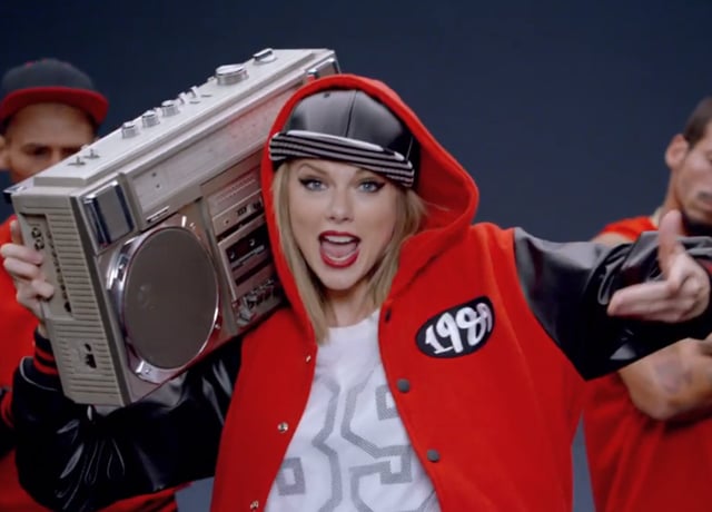 A still from Taylor Swift's "Shake It Off" music video